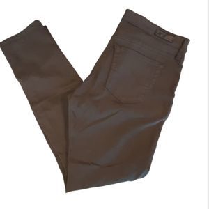 AG ADRIANO GOLDSCHMIED Dark Olive Super Skinny Legging Ankle Women's 30R…